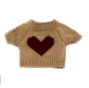Handmade Brown Heart Sweater for Miffy Doll